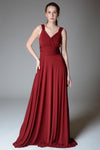 SABINE Ruched Waist Gown (Wine)