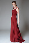 SABINE Ruched Waist Gown (Wine)