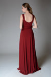 SABINE Ruched Waist Gown (Wine)