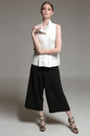 SHIREEN Sleeveless High Collar Top (OFF-WHITE)