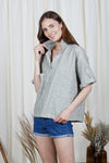 SILVA Oversized Top (Green Linen)