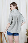SILVA Oversized Top (Green Linen)