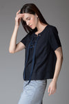 VESTIA Lace-up Top